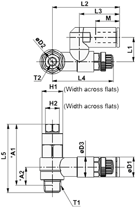SMC SCAP Inch Dimensions Diagram