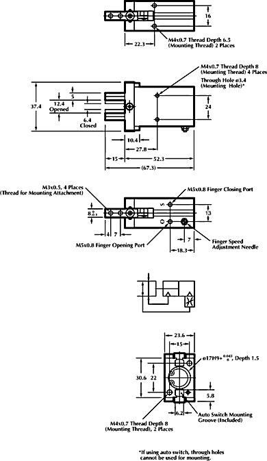 MZQ2-16D gripper drawing